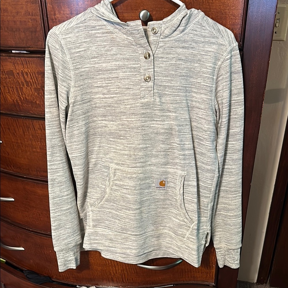 Carhartt Heathered Gray Pullover Hoodie